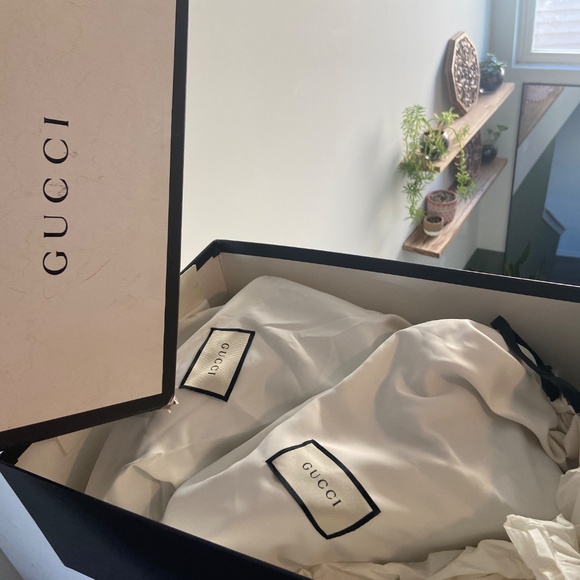 GUCCI GG GUCCISSIMA MENS HI-TOP NYLON LEATHER SNEAKERS - Picture 4 of 4